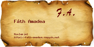 Fáth Amadea névjegykártya