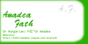 amadea fath business card